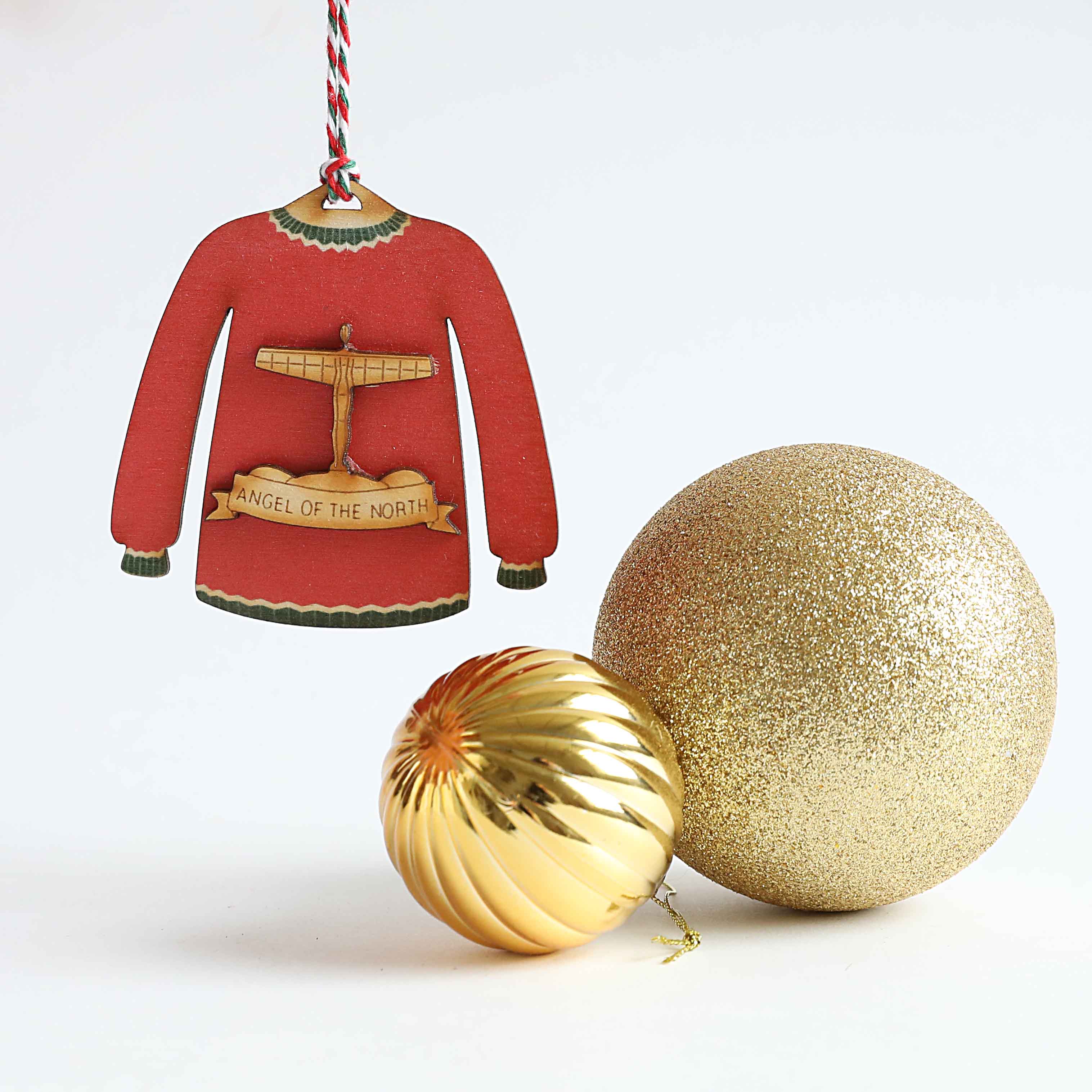Angel of the North Christmas Jumper Decoration - Image 2