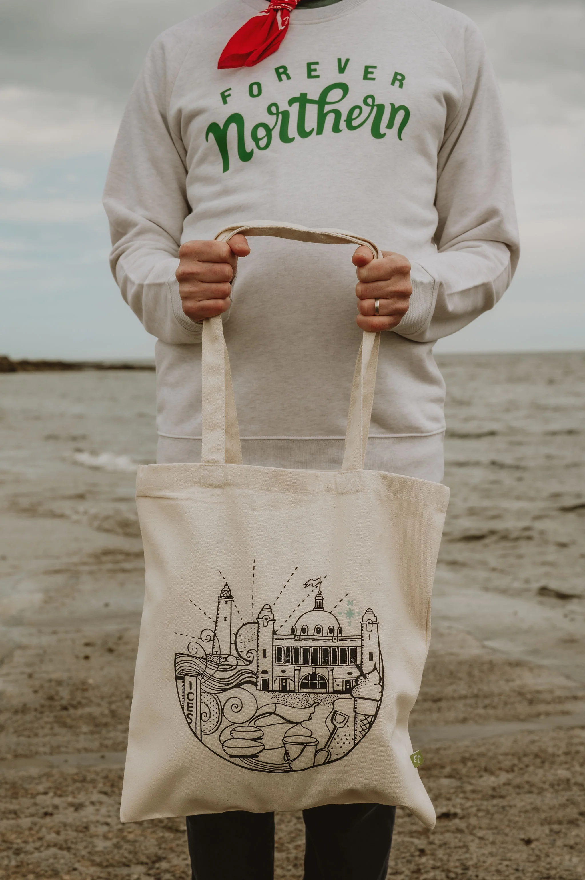 Celebrating Whitley Bay Organic Cotton Tote Bag - Image 4