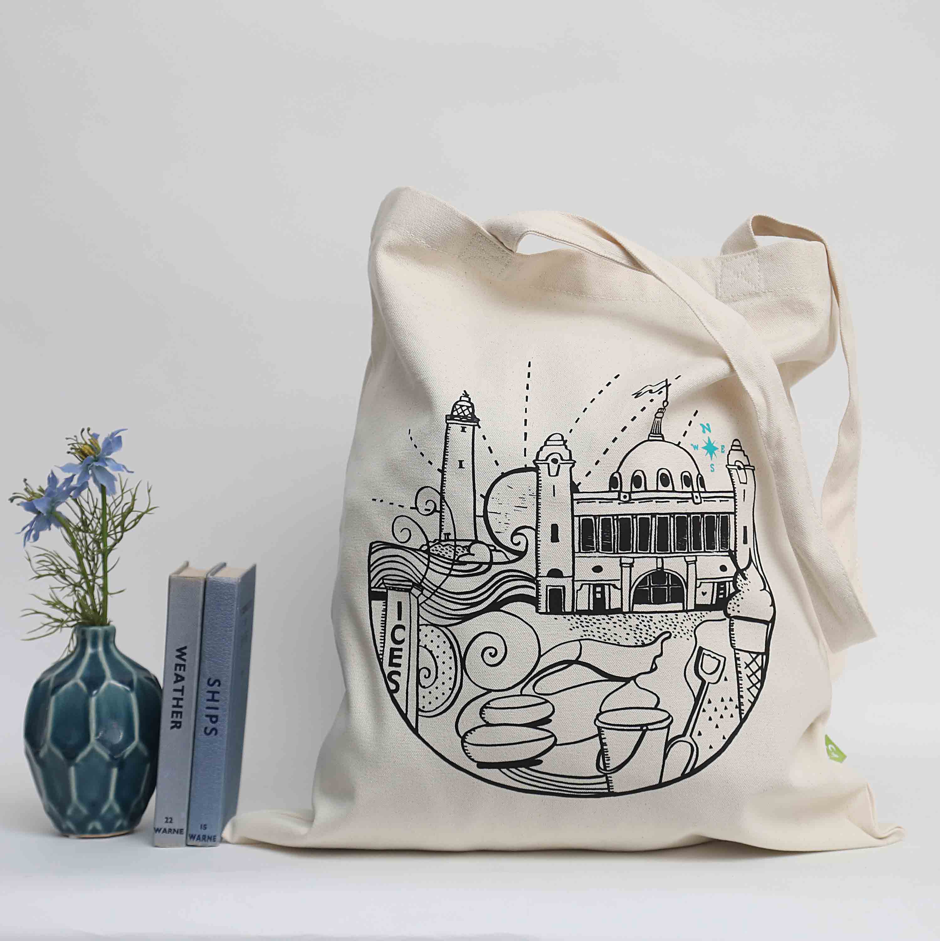 Celebrating Whitley Bay Organic Cotton Tote Bag - Image 5