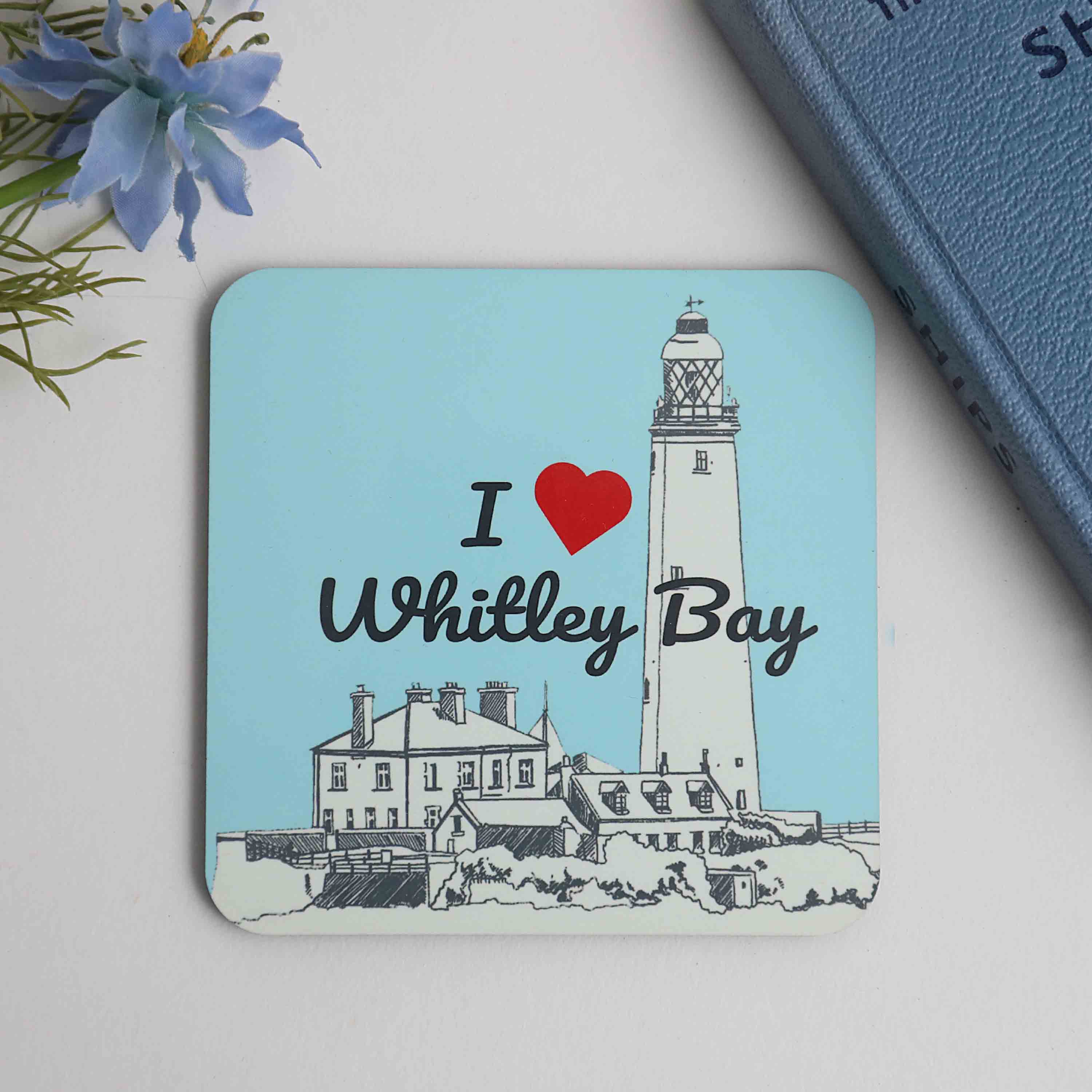 St Mary’s Lighthouse - I ❤️ Whitley Bay coaster - Image 3