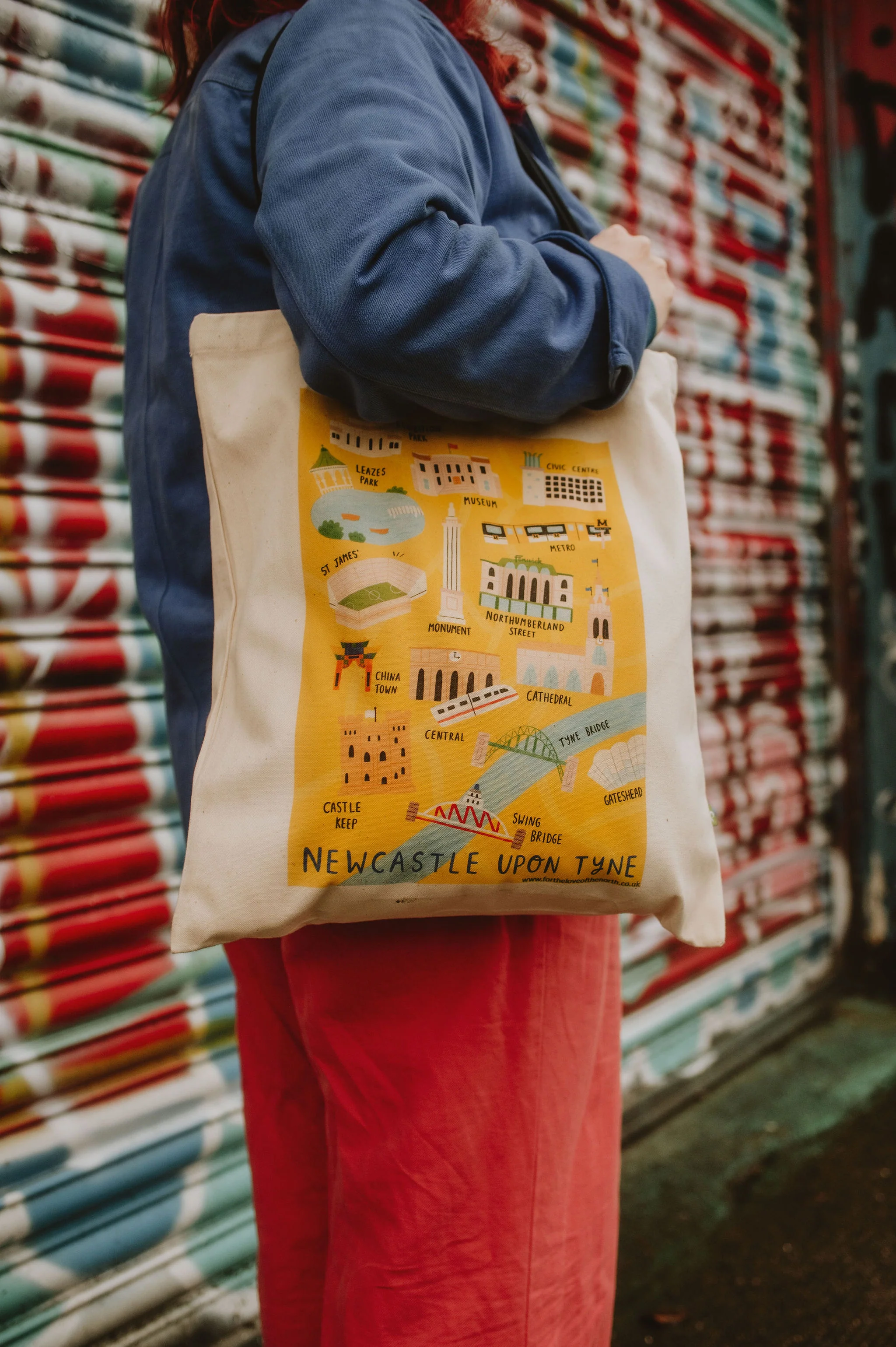 Newcastle City Centre Tote Bag - 100% Organic Cotton - Image 3