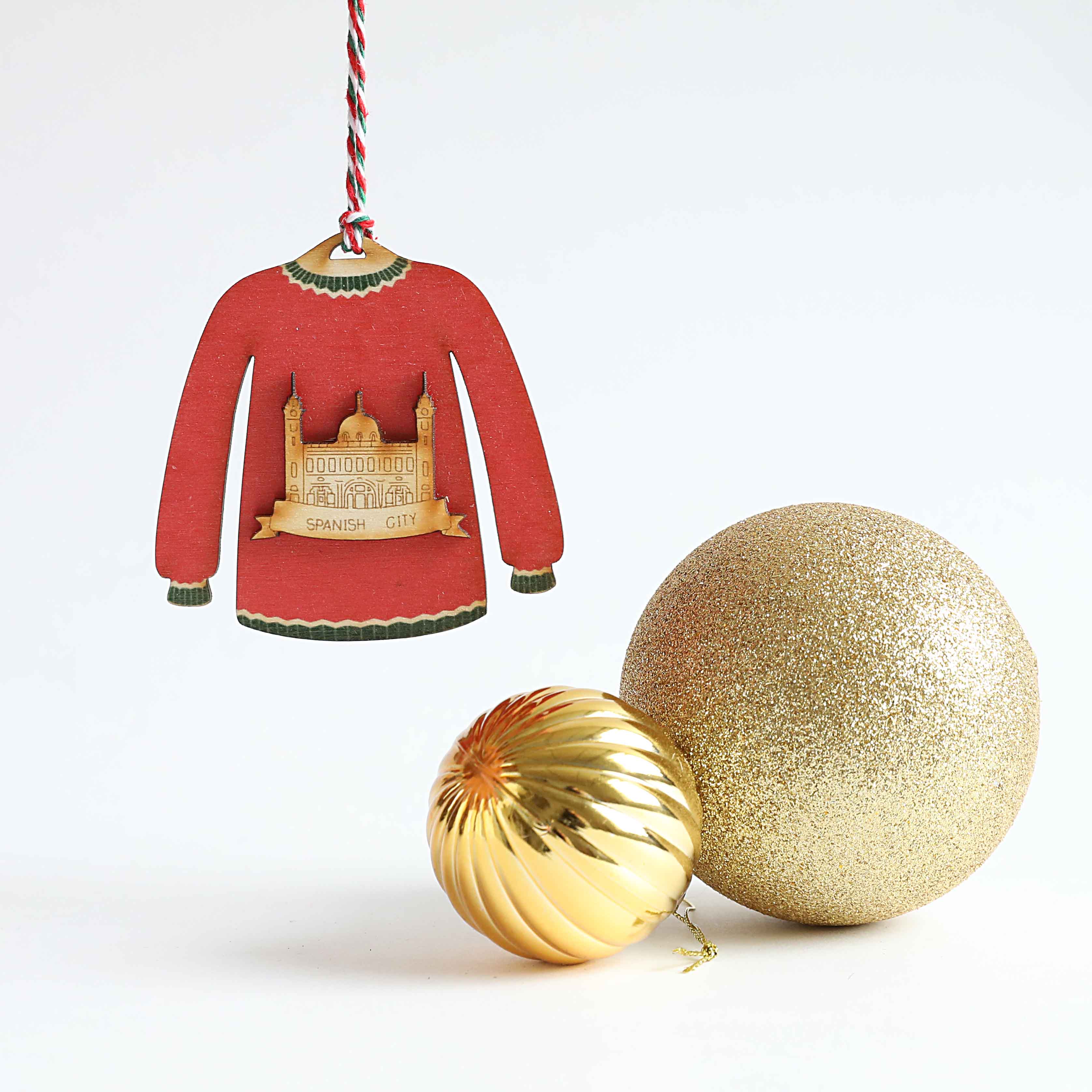 Spanish City Christmas Jumper Decoration - Image 2