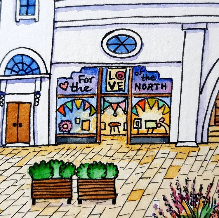Spanish City Mounted Print - Image 3