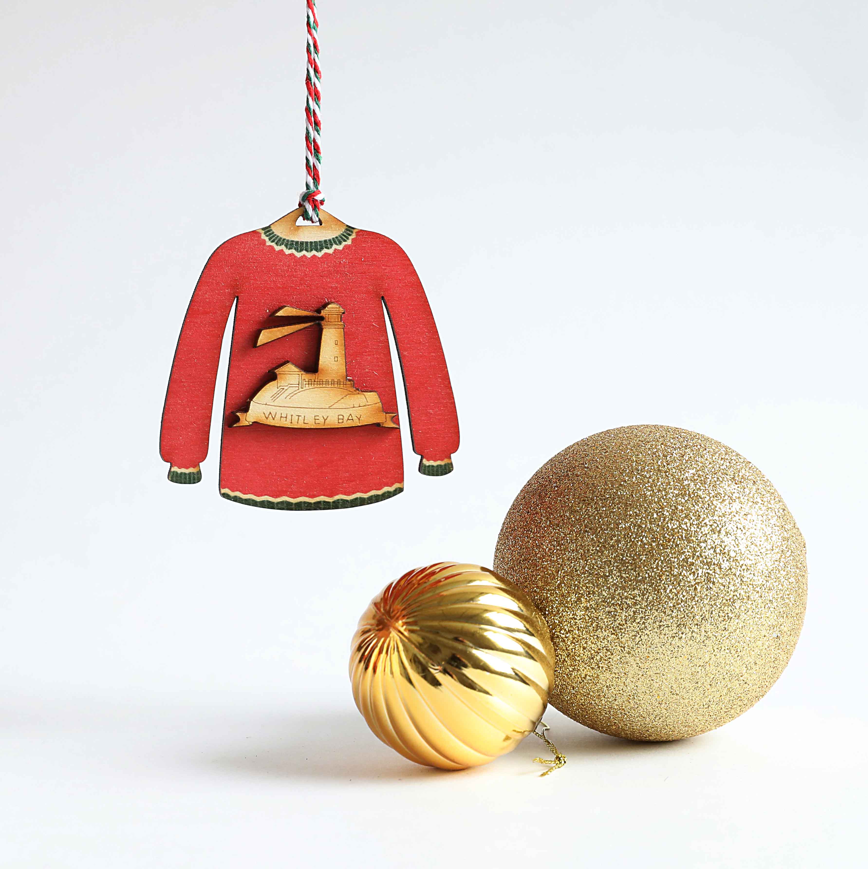 St Mary's Lighthouse Christmas Jumper Decoration - Image 2