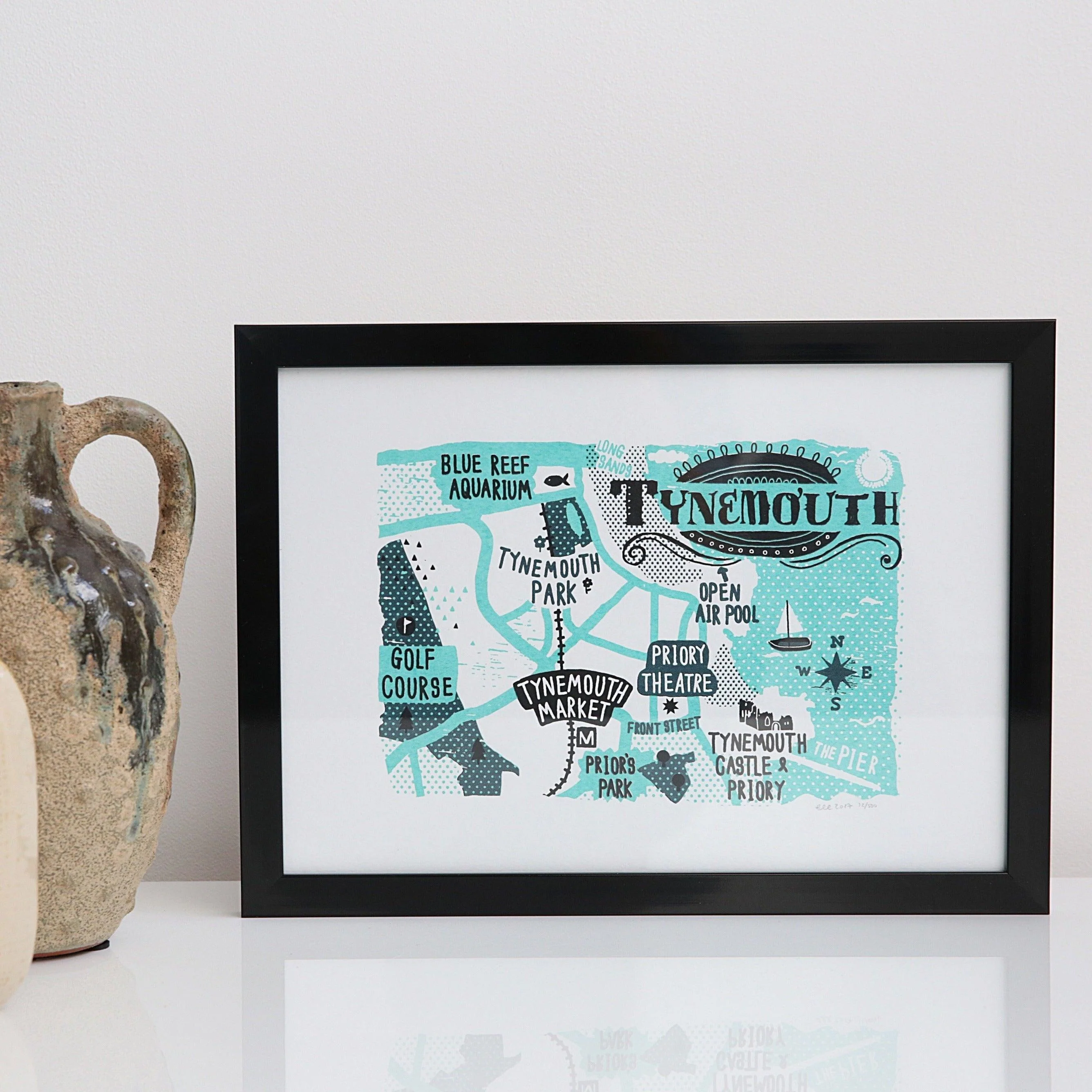 Tynemouth Map Print