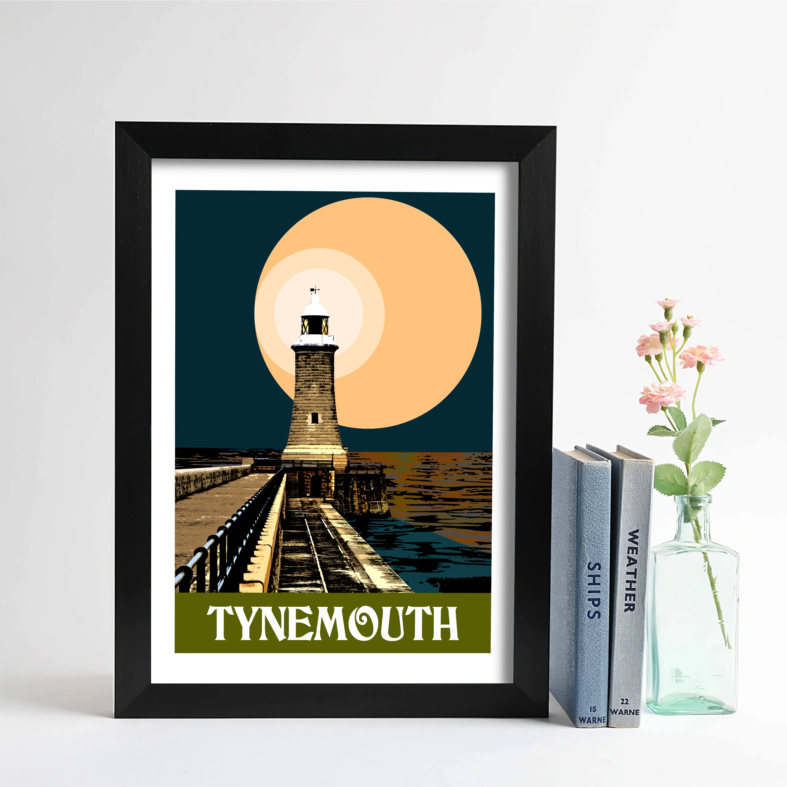 Tynemouth Pier at Night Print