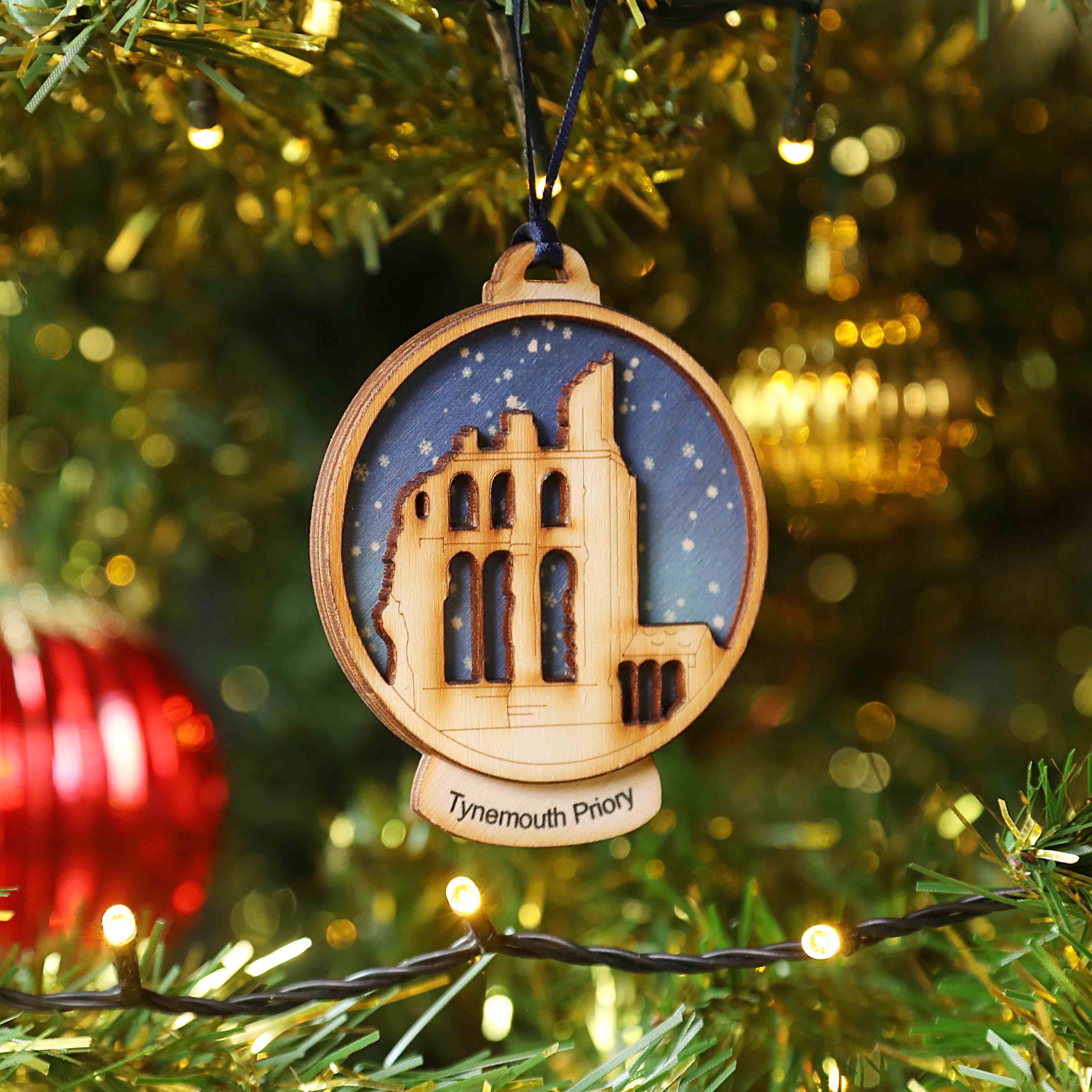 Tynemouth Priory Snow Globe Decoration