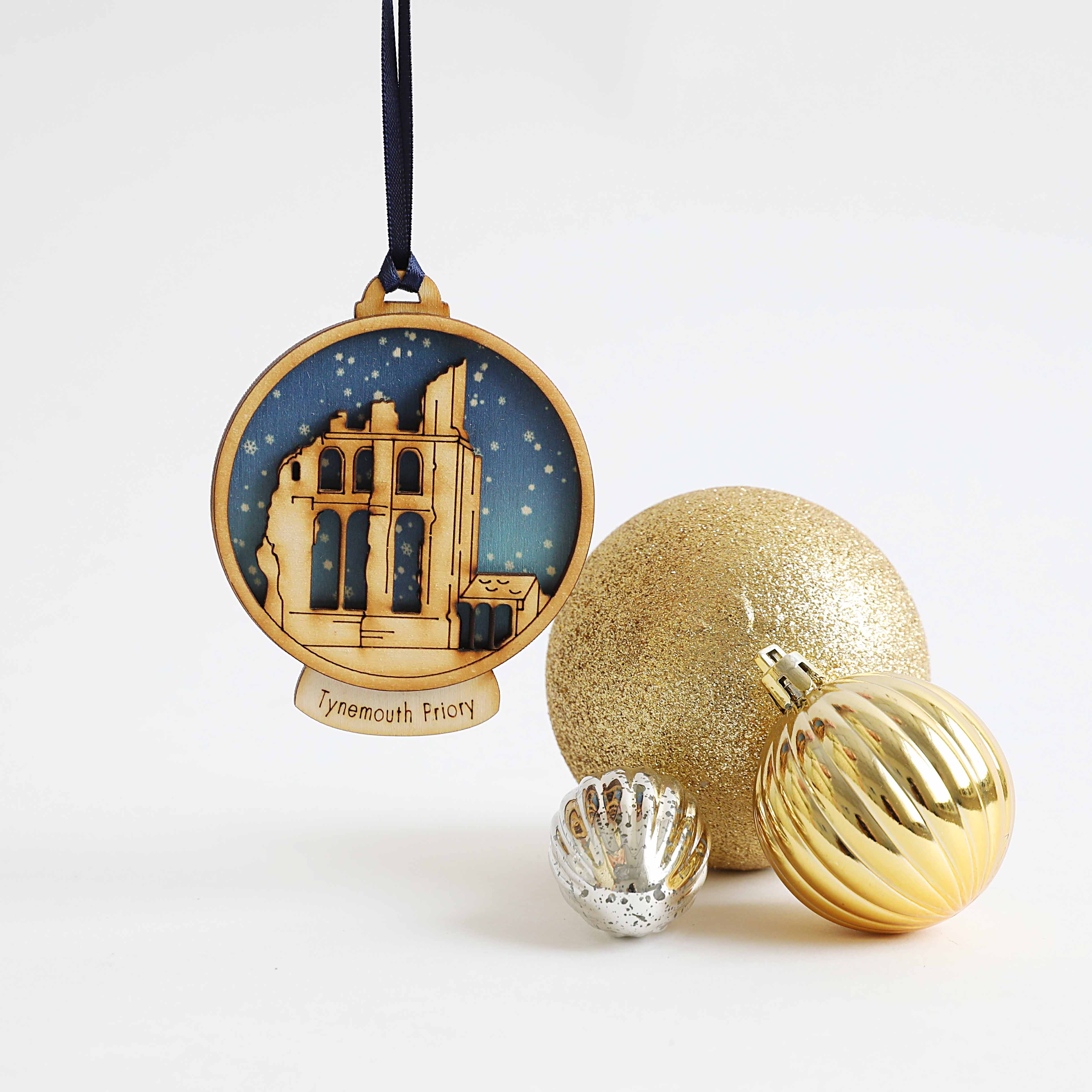 Tynemouth Priory Snow Globe Decoration - Image 2
