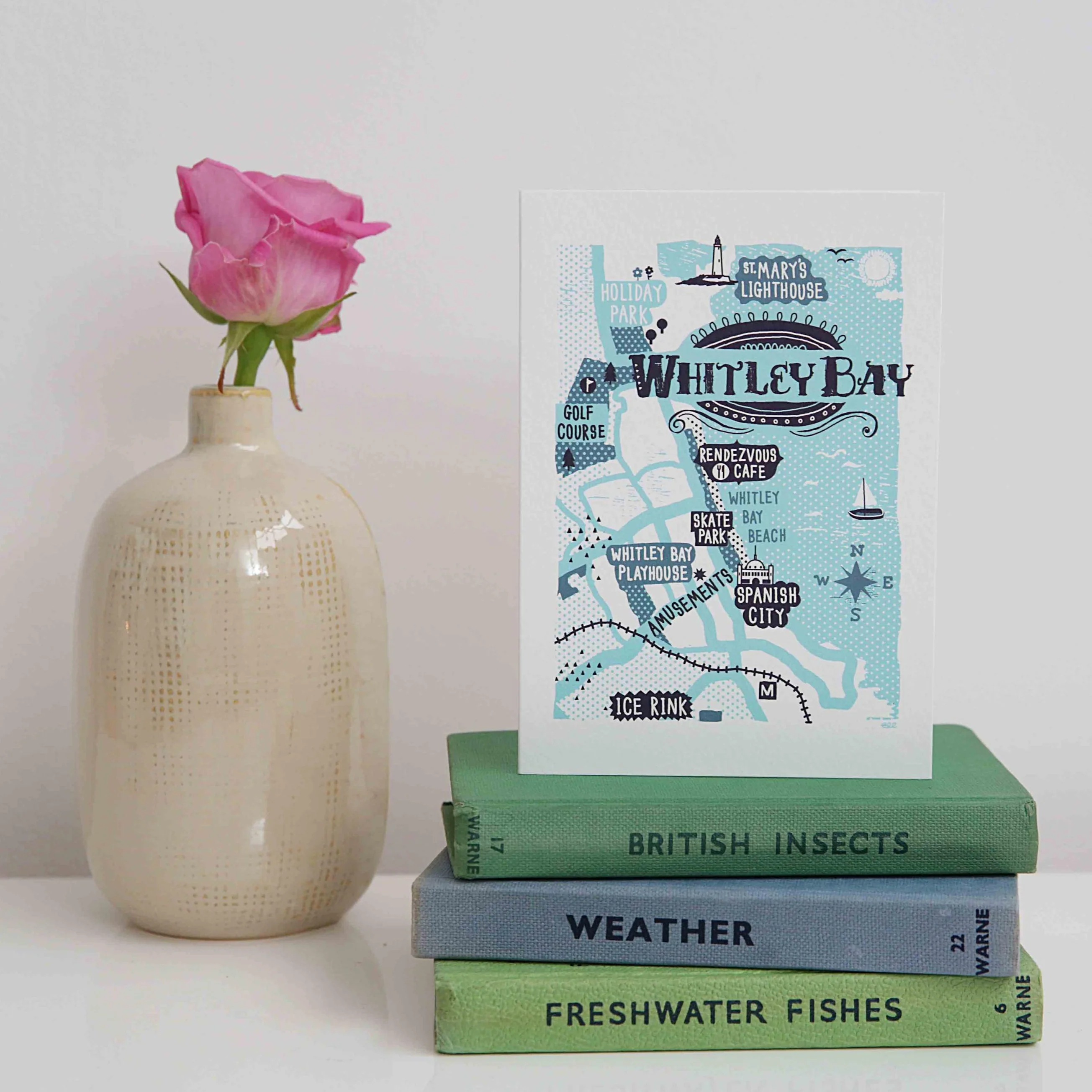 Whitley Bay map card